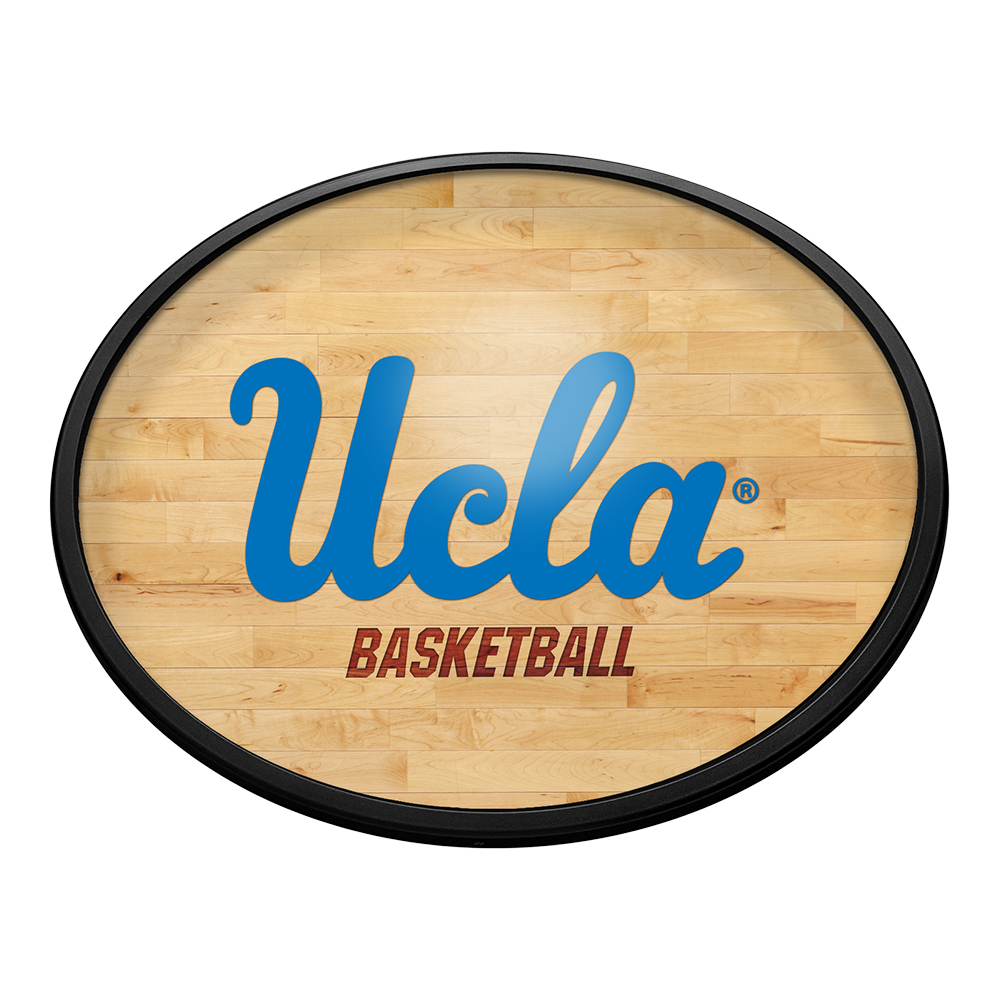 UCLA Bruins Hardwood - Oval Slimline Lighted Wall Sign