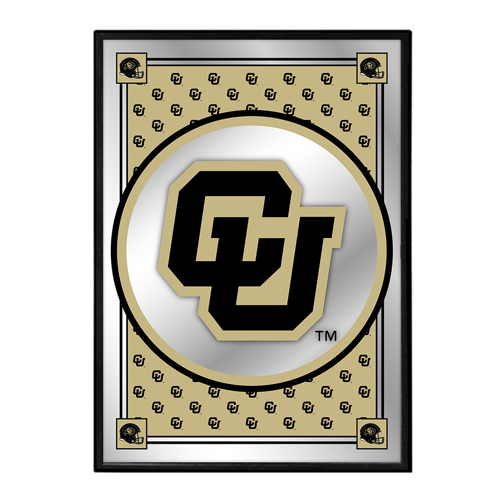 Colorado Buffaloes Team Spirit, CU - Framed Mirrored Wall Sign  