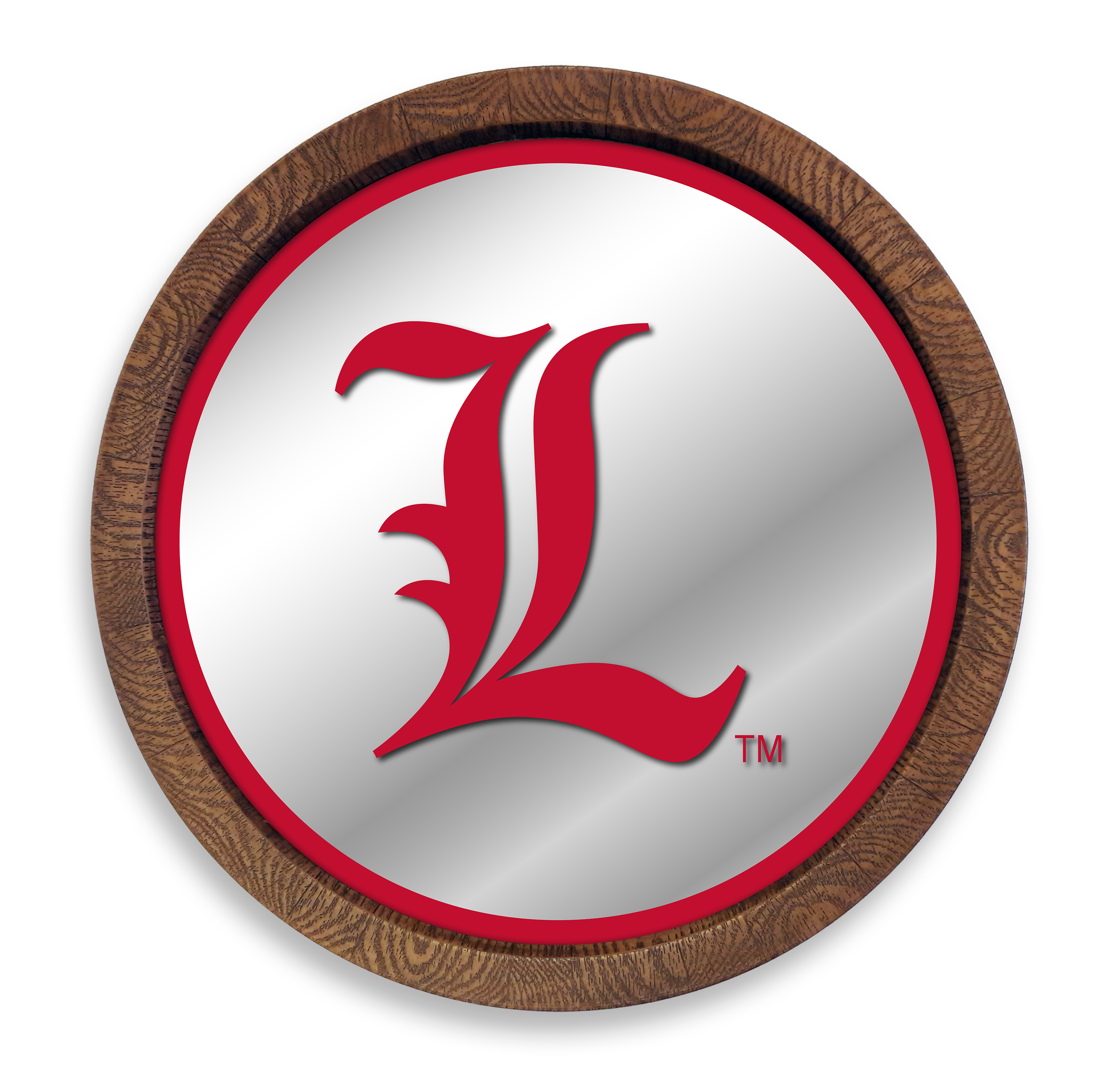 Louisville Cardinals: L - "Faux" Barrel Top Mirrored Wall Sign  