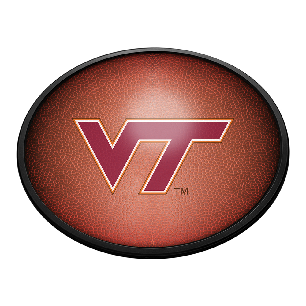 Virginia Tech Hokies: Pigskin - Oval Slimline Lighted Wall Sign