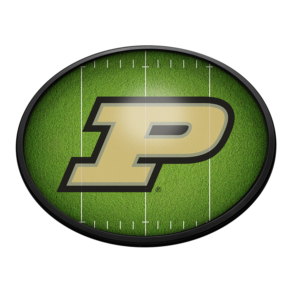 Purdue Boilermakers On the 50 - Oval Slimline Lighted Wall Sign