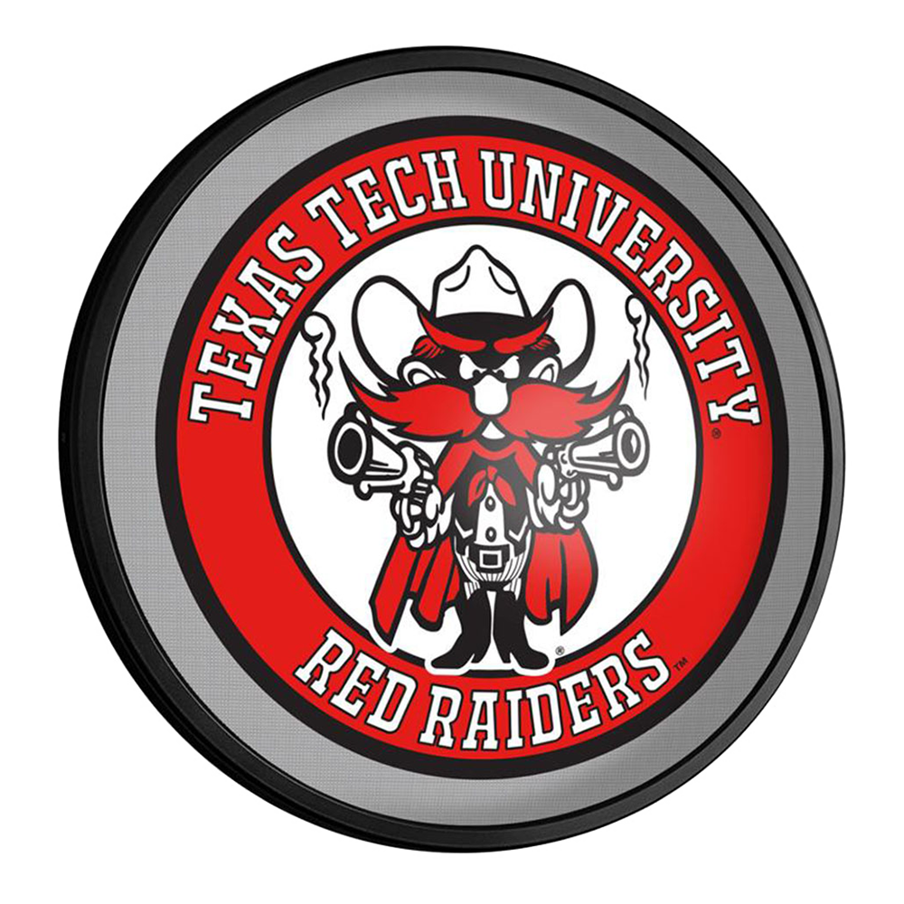 Texas Tech Red Raiders: Raider Red - Round Slimline Lighted Wall Sign