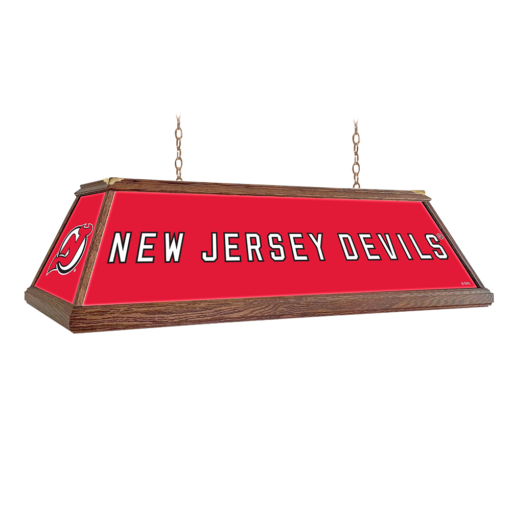 New Jersey Devils: Premium Wood Pool Table Light