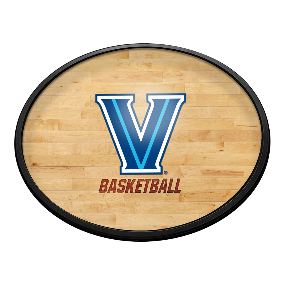 Villanova Wildcats: Hardwood - Oval Slimline Lighted Wall Sign