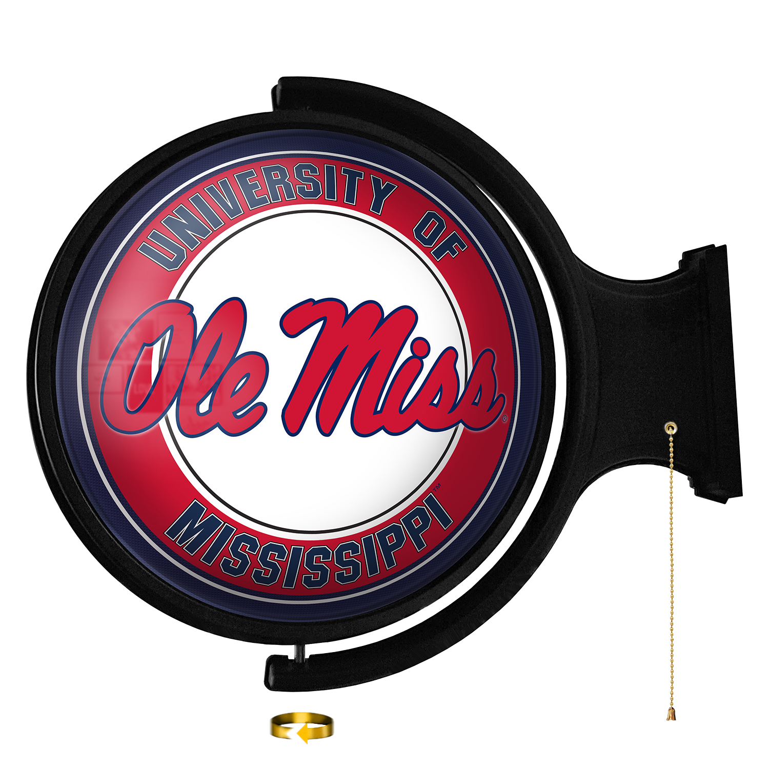 Ole Miss Rebels Original Round Rotating Lighted Wall Sign