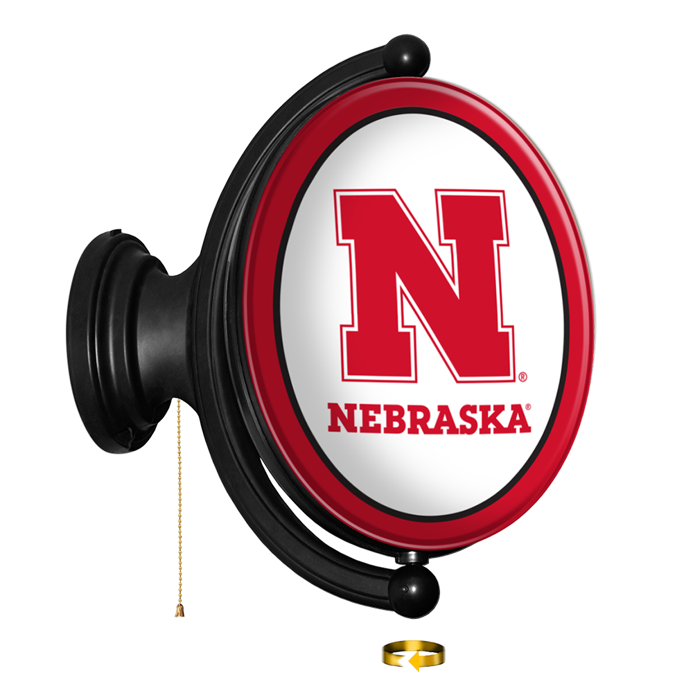 Nebraska Cornhuskers: Huskers - Original Oval Rotating Lighted Wall Sign