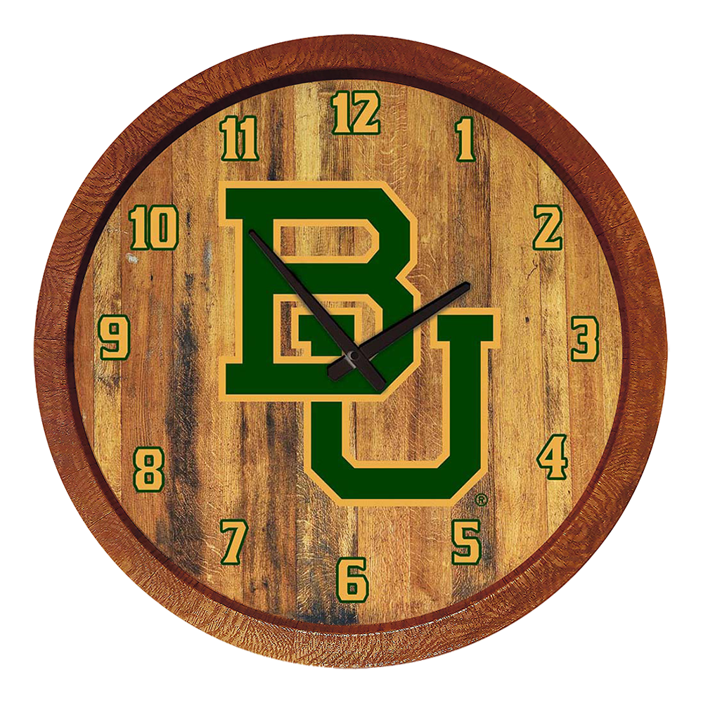 Baylor Bears Branded "Faux" Barrel Top Wall Clock  