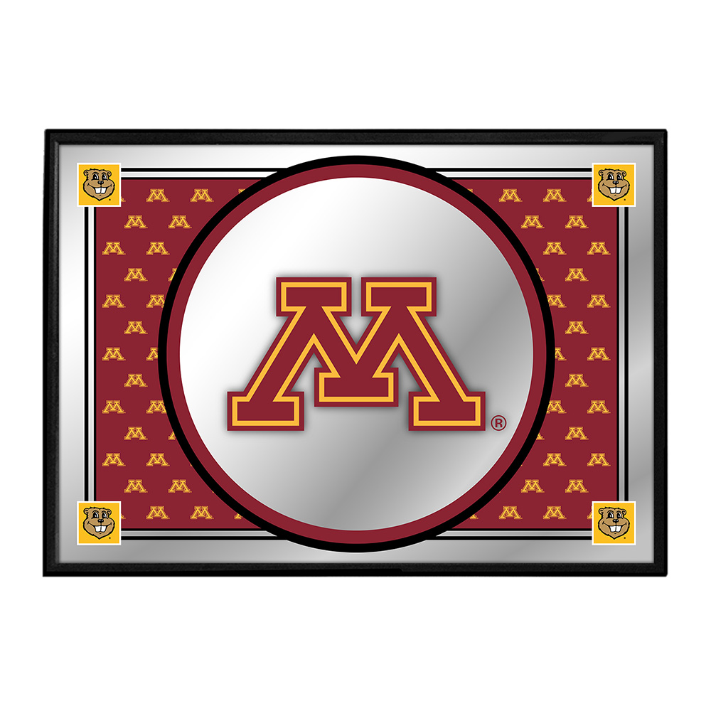 Minnesota Golden Gophers: Team Spirit - Framed Mirrored Wall Sign