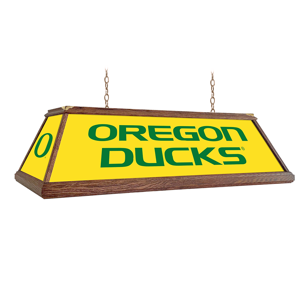 Oregon Ducks: Premium Wood Pool Table Light