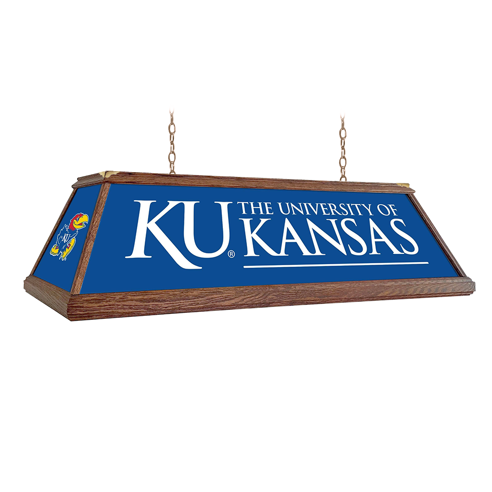 Kansas Jayhawks: Premium Wood Pool Table Light