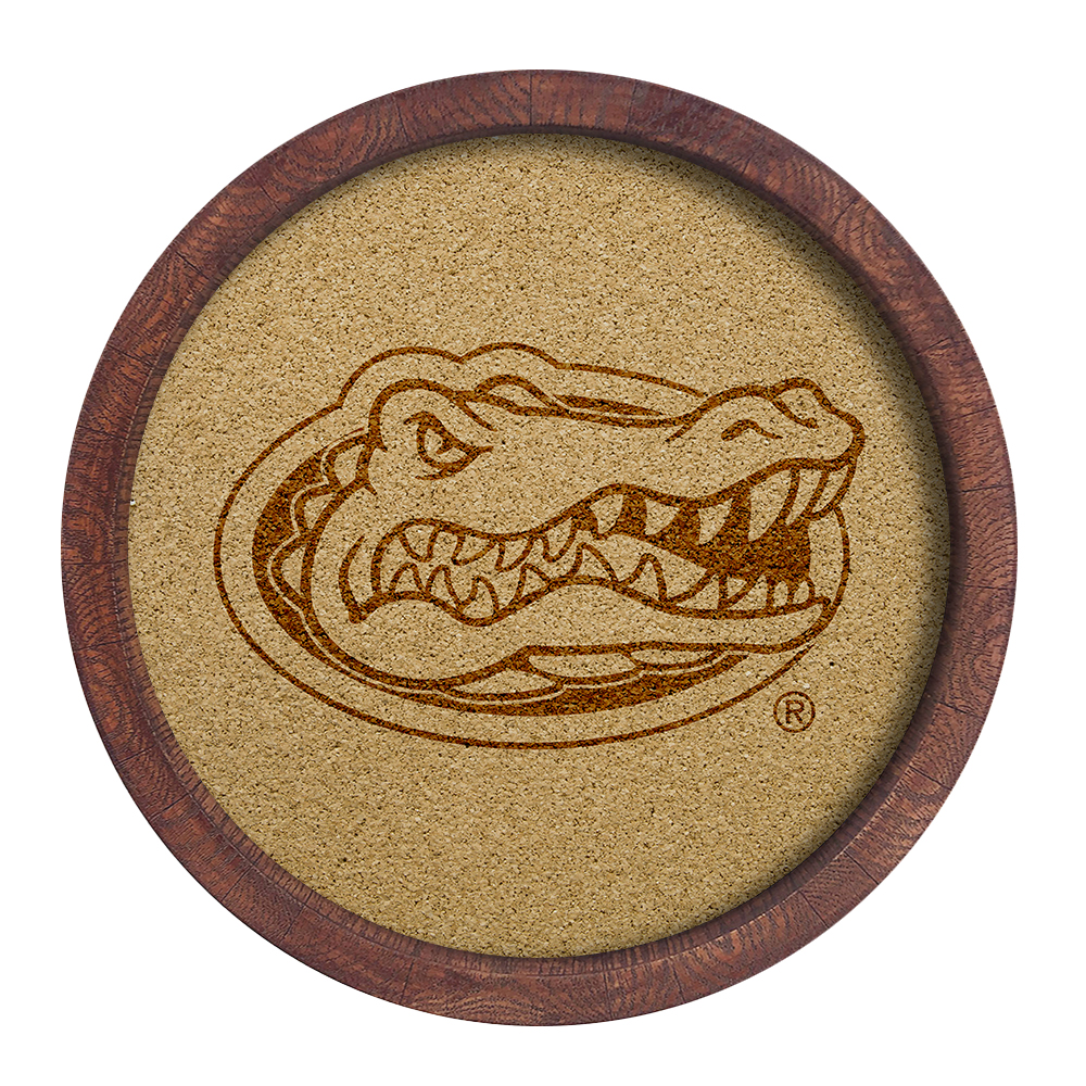 Florida Gators: "Faux" Barrel Framed Cork Board  