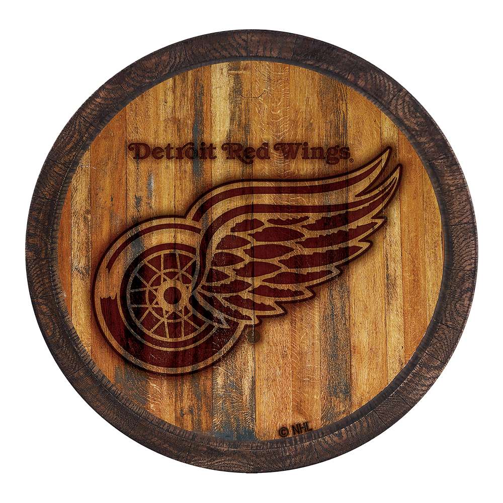 Detroit Red Wings: Branded "Faux" Barrel Top Sign  