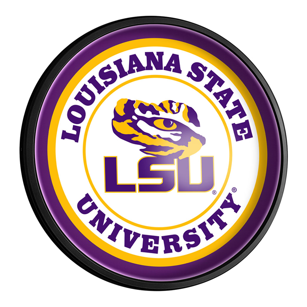 LSU Tigers: Round Slimline Lighted Wall Sign