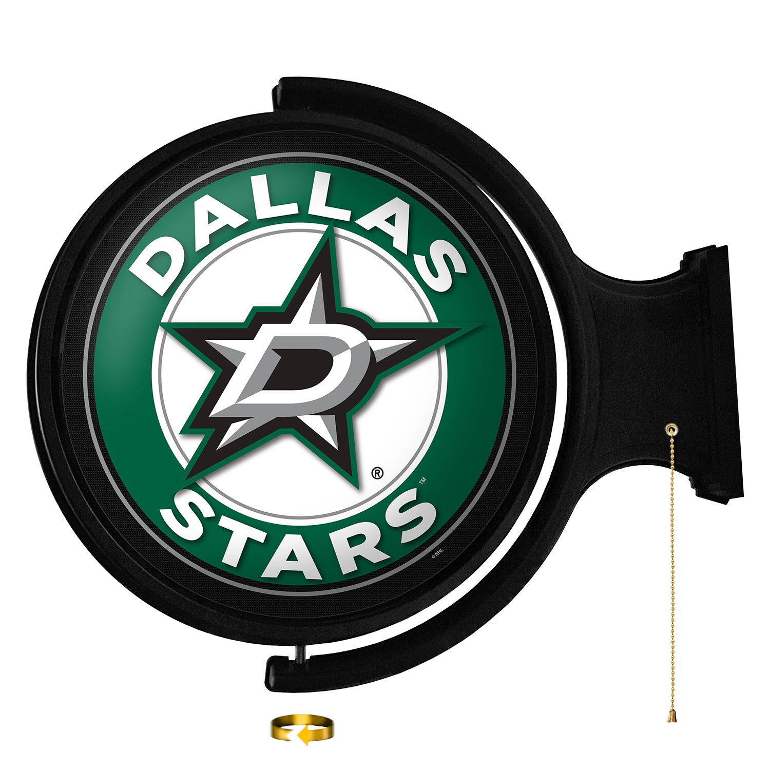 Dallas Stars: Original Round Rotating Lighted Wall Sign