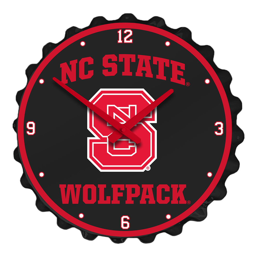 NC State Wolfpack: Bottle Cap Wall Clock