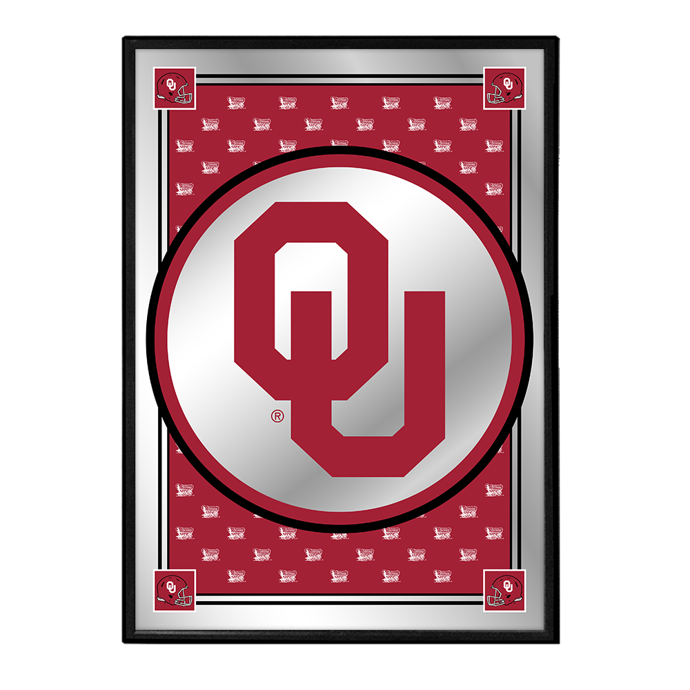 Oklahoma Sooners: Team Spirit, OU- Framed Mirrored Wall Sign  