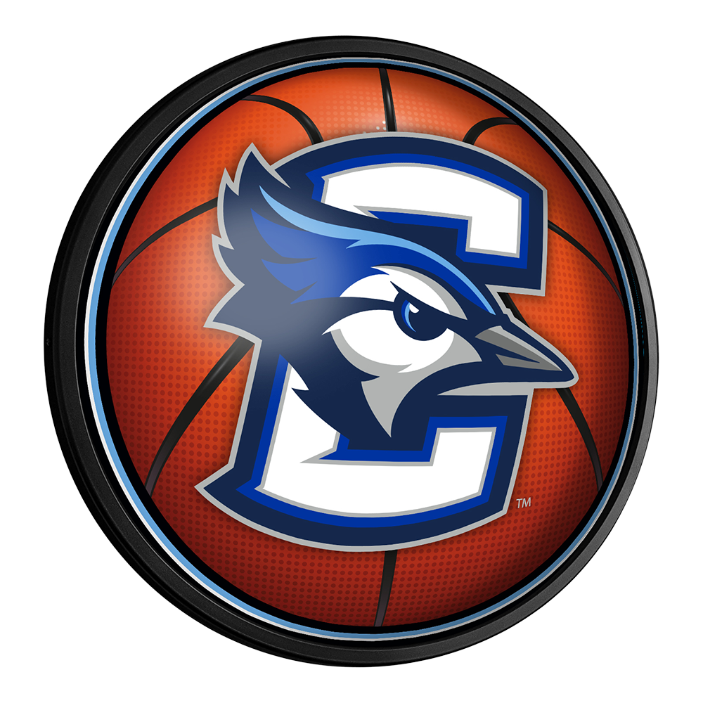 Creighton Bluejays: Basketball - Round Slimline Lighted Wall Sign  