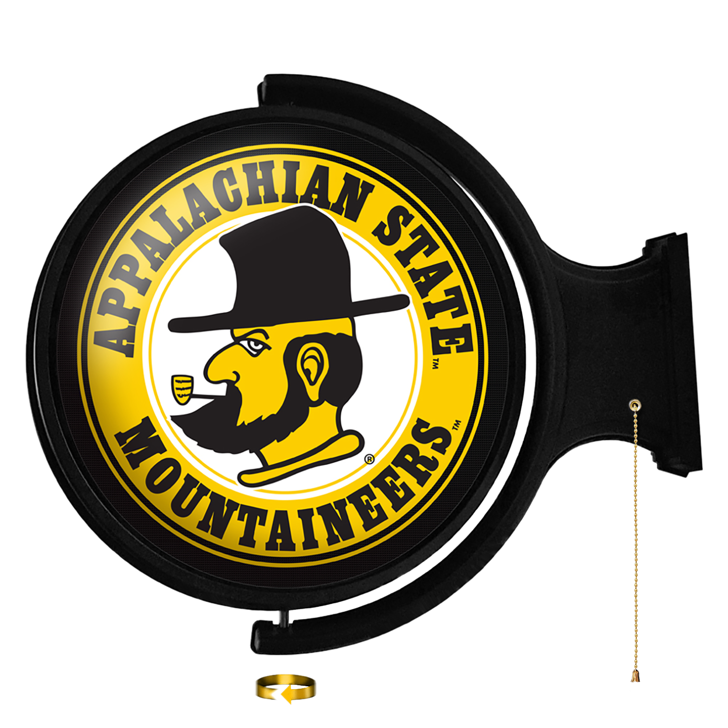 Appalachian State Mountaineers Yosef - Original Round Rotating Lighted Wall Sign