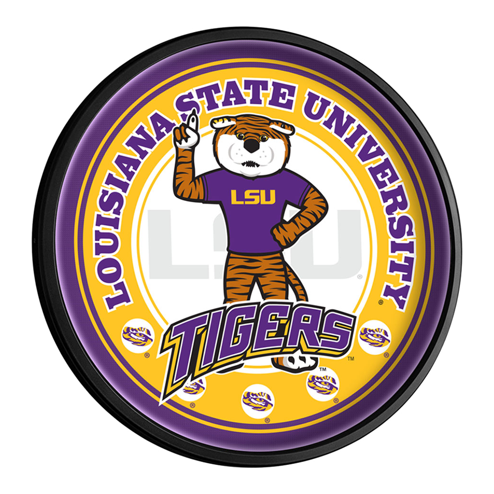 LSU Tigers: Mike The Tiger - Round Slimline Lighted Wall Sign