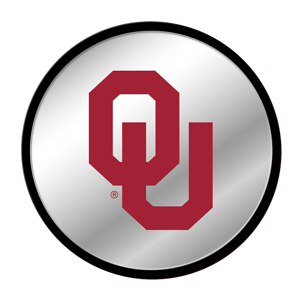 Oklahoma Sooners: Modern Disc Mirrored Wall Sign