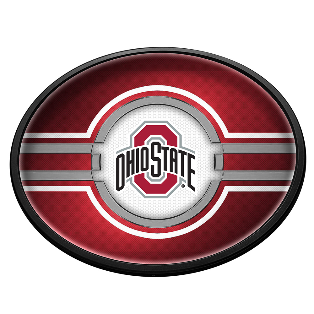 Ohio State Buckeyes: Oval Slimline Lighted Wall Sign