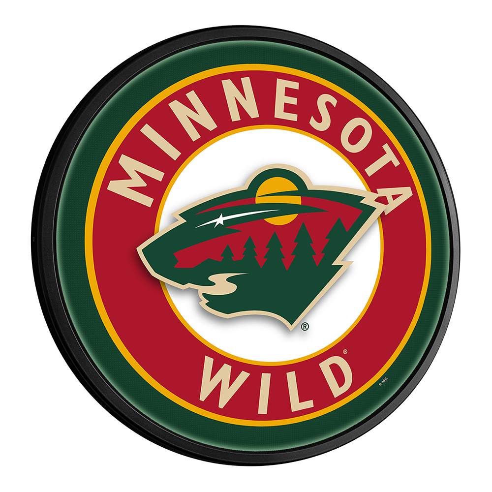 Minnesota Wild: Round Slimline Lighted Wall Sign