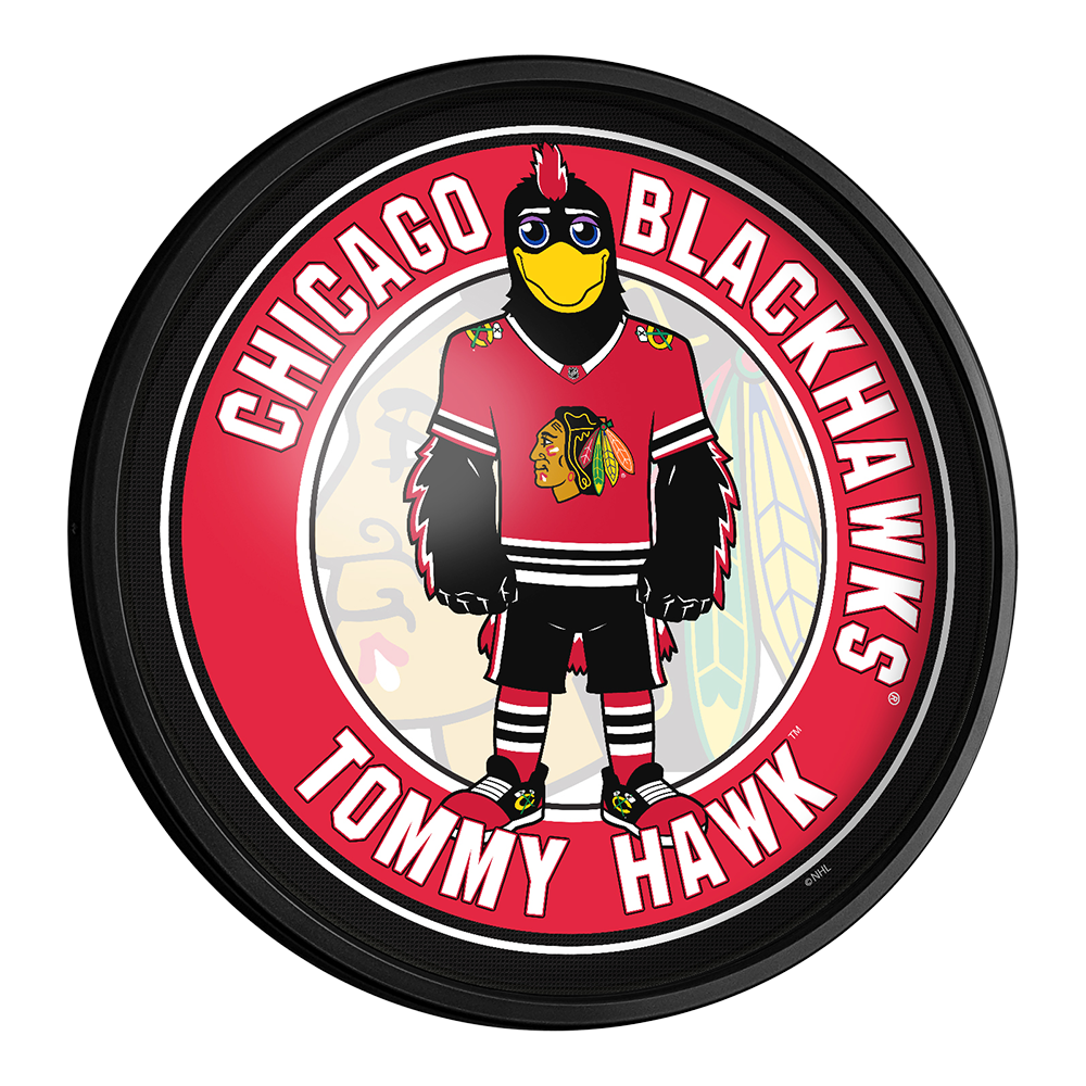 Chicago Blackhawks Tommy Hak - Round Slimline Lighted Wall Sign