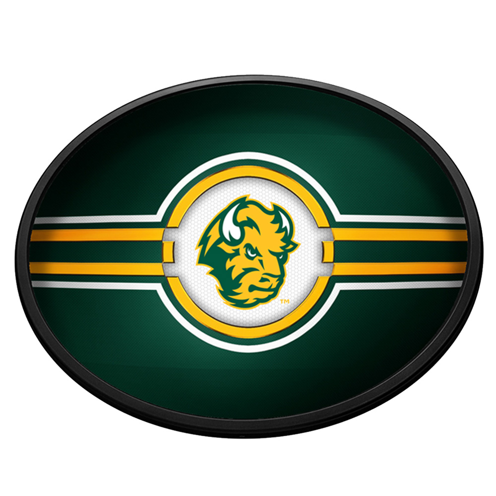 North Dakota State Bison Oval Slimline Lighted Wall Sign