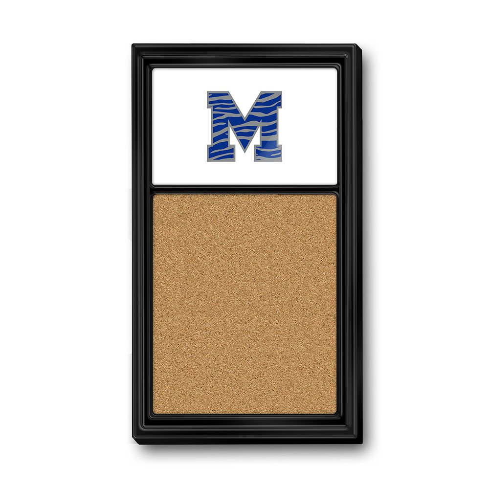 Memphis Tigers Striped M - Cork Note Board