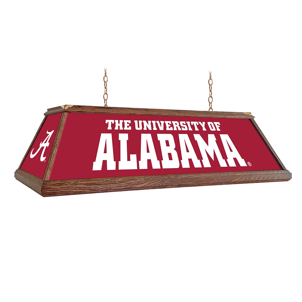 Alabama Crimson Tide: Premium Wood Pool Table Light
