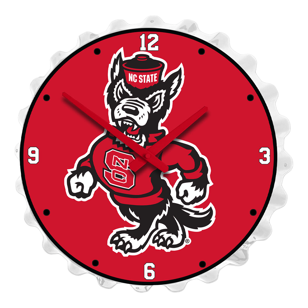 NC State Wolfpack: Mascot - Bottle Cap Wall Clock