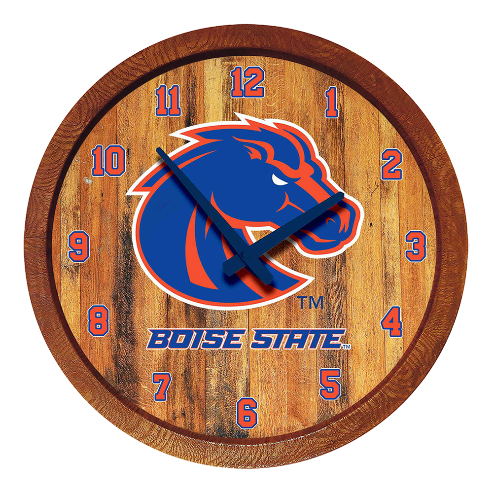 Boise State Broncos: "Faux" Barrel Top Wall Clock  