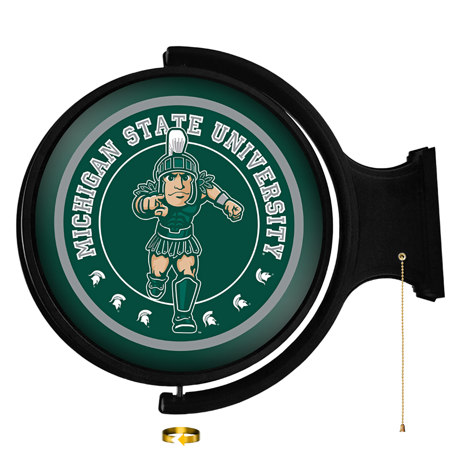 Michigan State Spartans: Sparty - Original Round Rotating Lighted Wall Sign