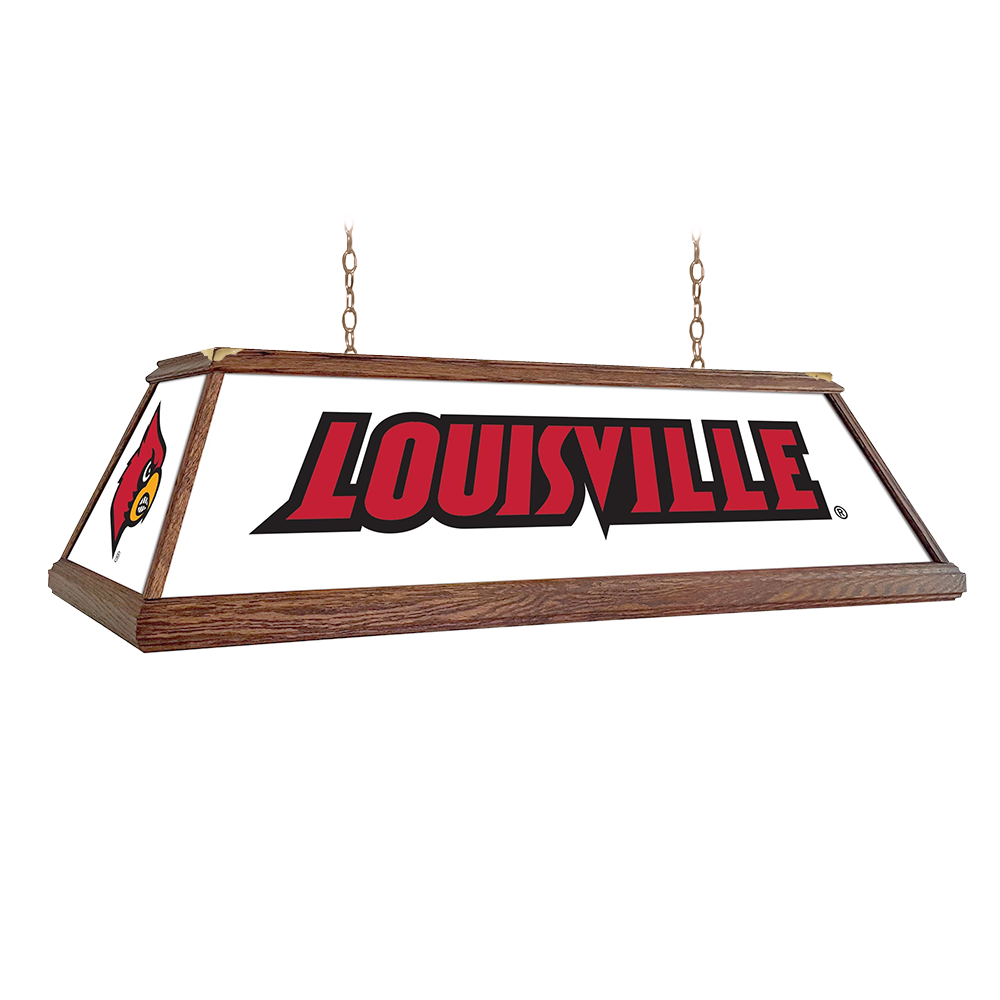 Louisville Cardinals: Premium Wood Pool Table Light