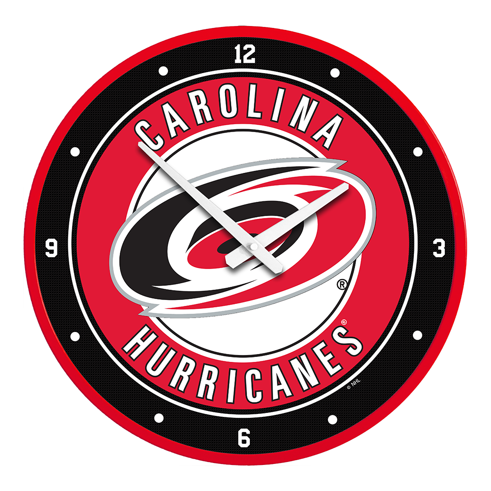 Carolina Hurricanes: Modern Disc Wall Clock