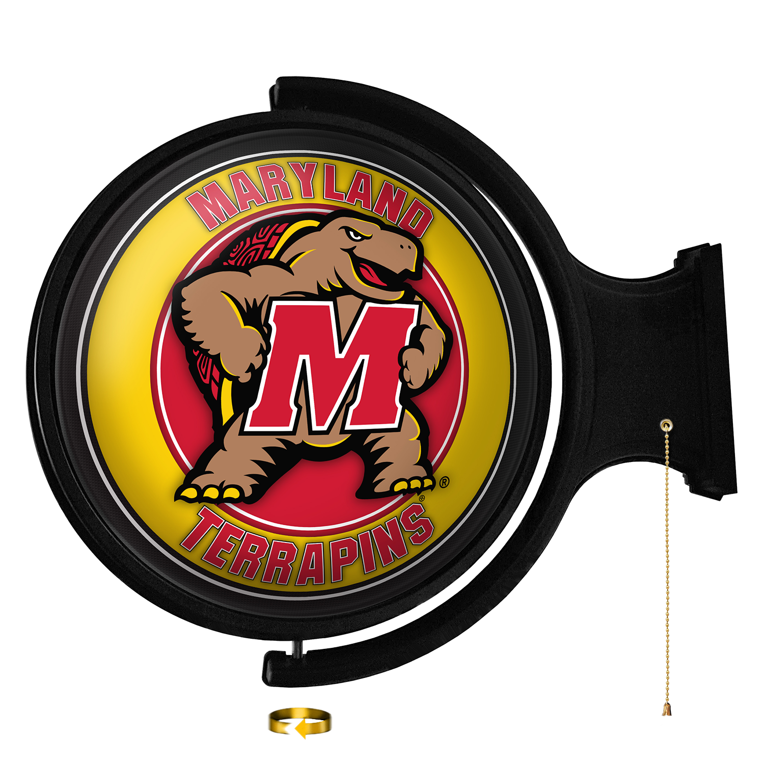 Maryland Terripans: Mascot - Original Round Rotating Lighted Wall Sign