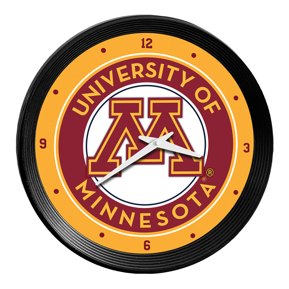Minnesota Golden Gophers: Ribbed Frame Wall Clock