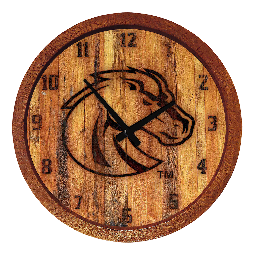 Boise State Broncos Branded "Faux" Barrel Top Wall Clock  