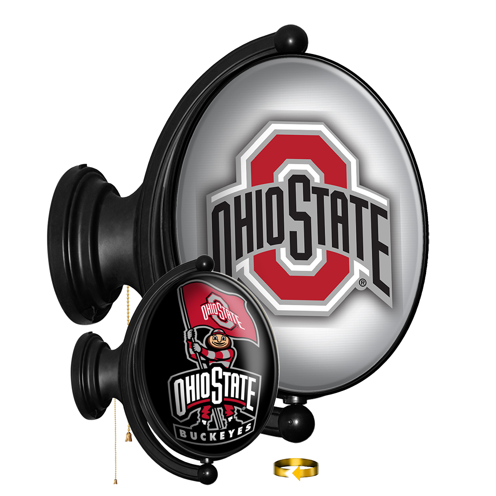 Ohio State Buckeyes: Original Oval Rotating Lighted Wall Sign