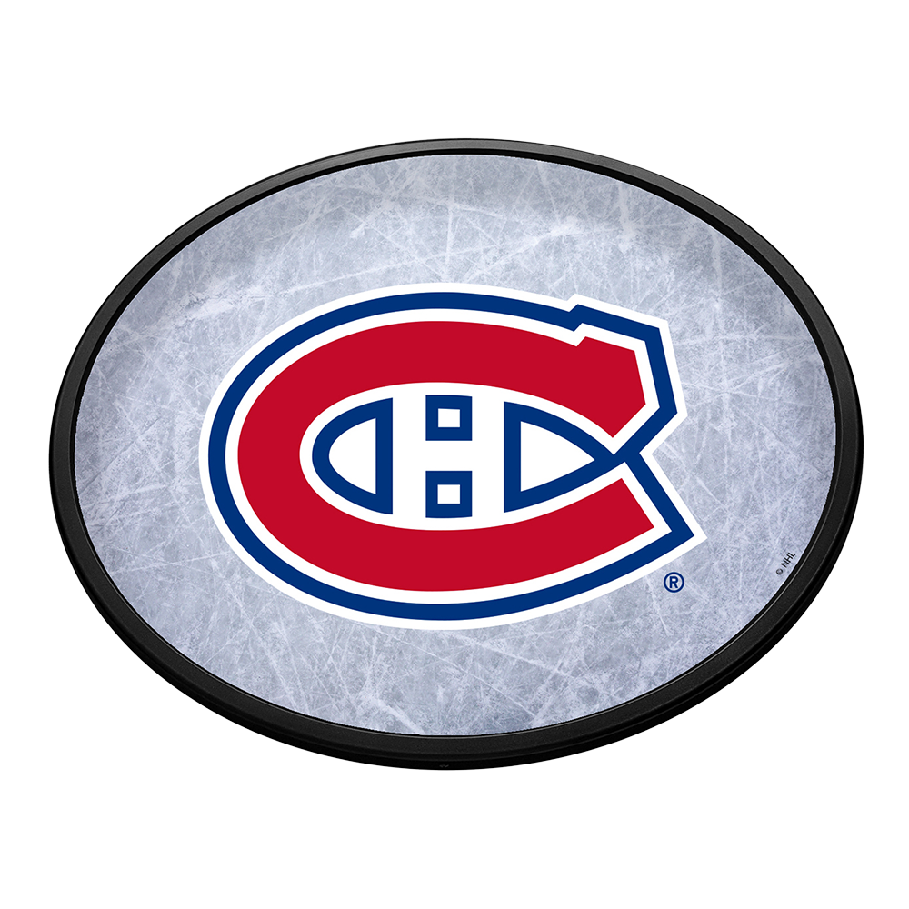 Montreal Canadiens: Ice Rink - Oval Slimline Lighted Wall Sign