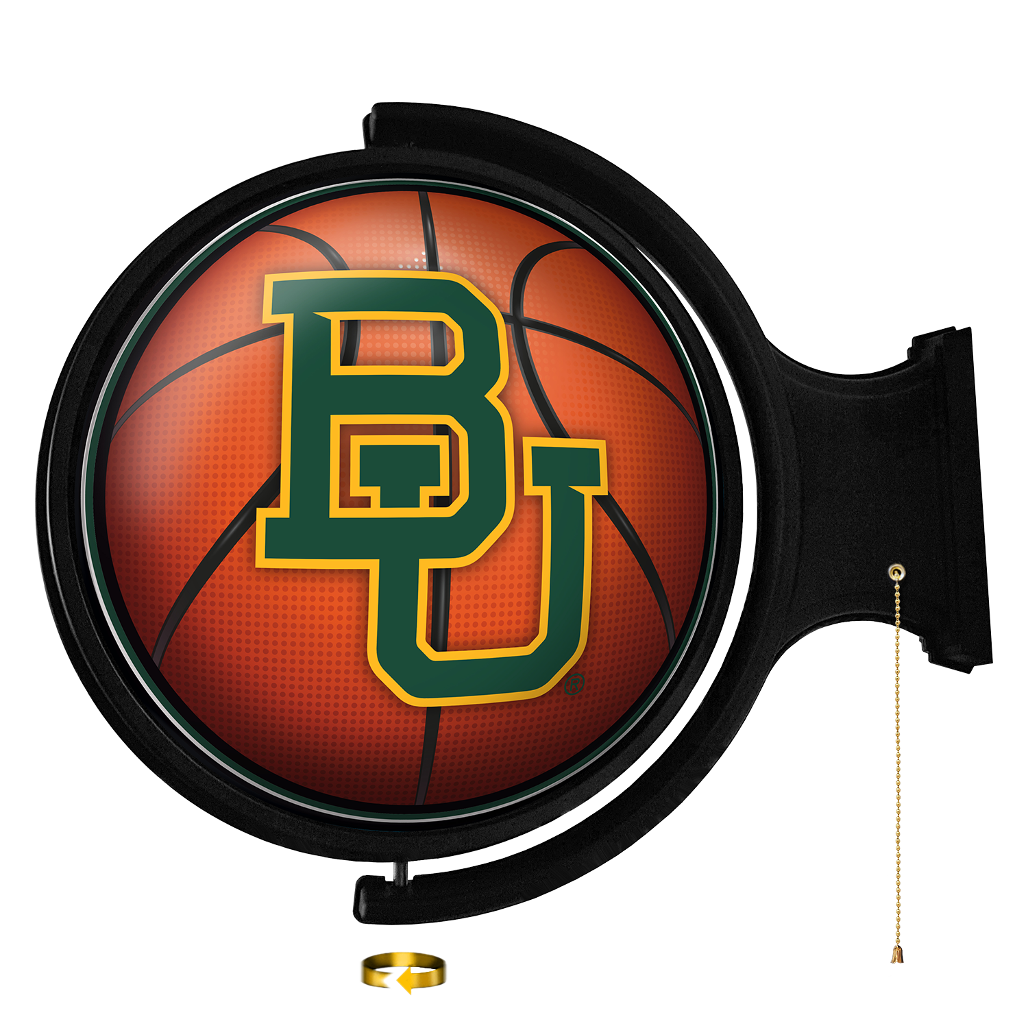 Baylor Bears: Basketball - Original Round Rotating Lighted Wall Sign