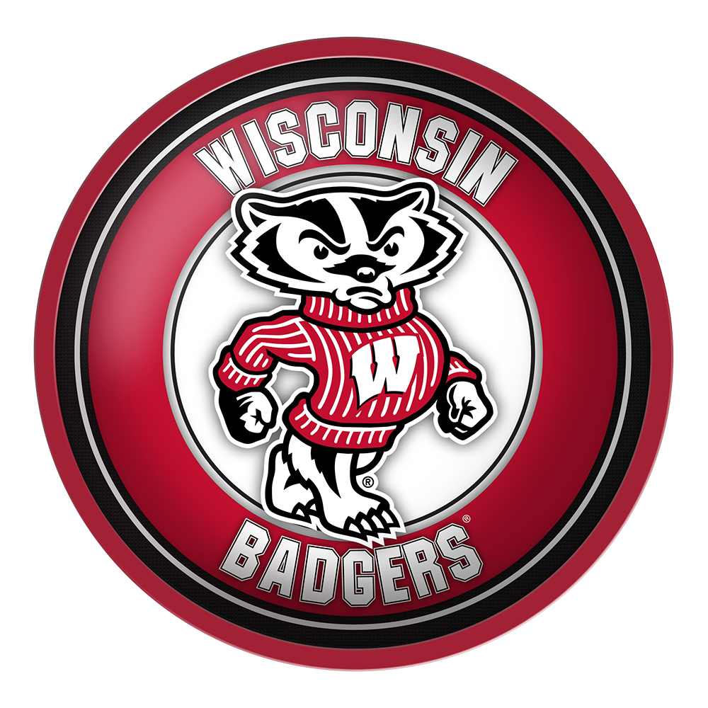 Wisconsin Badgers Mascot - Modern Disc Wall Sign