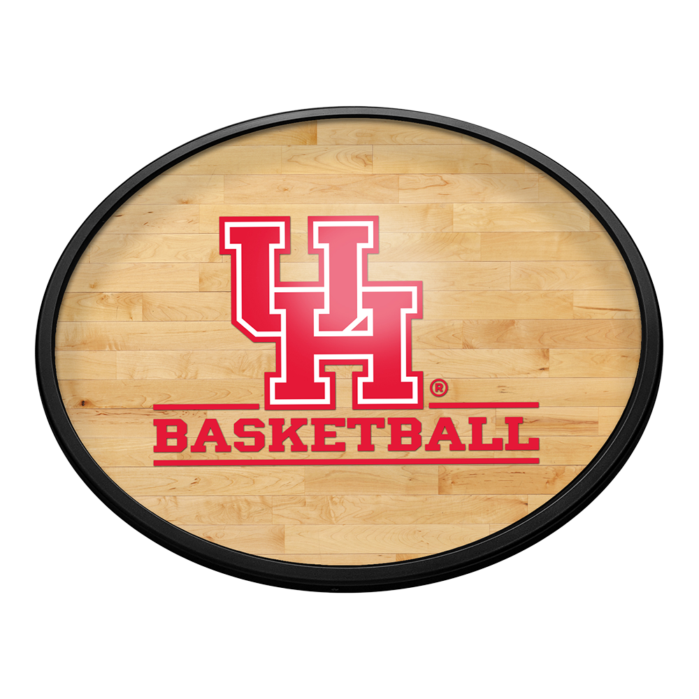 Houston Cougars Hardwood - Oval Slimline Lighted Wall Sign