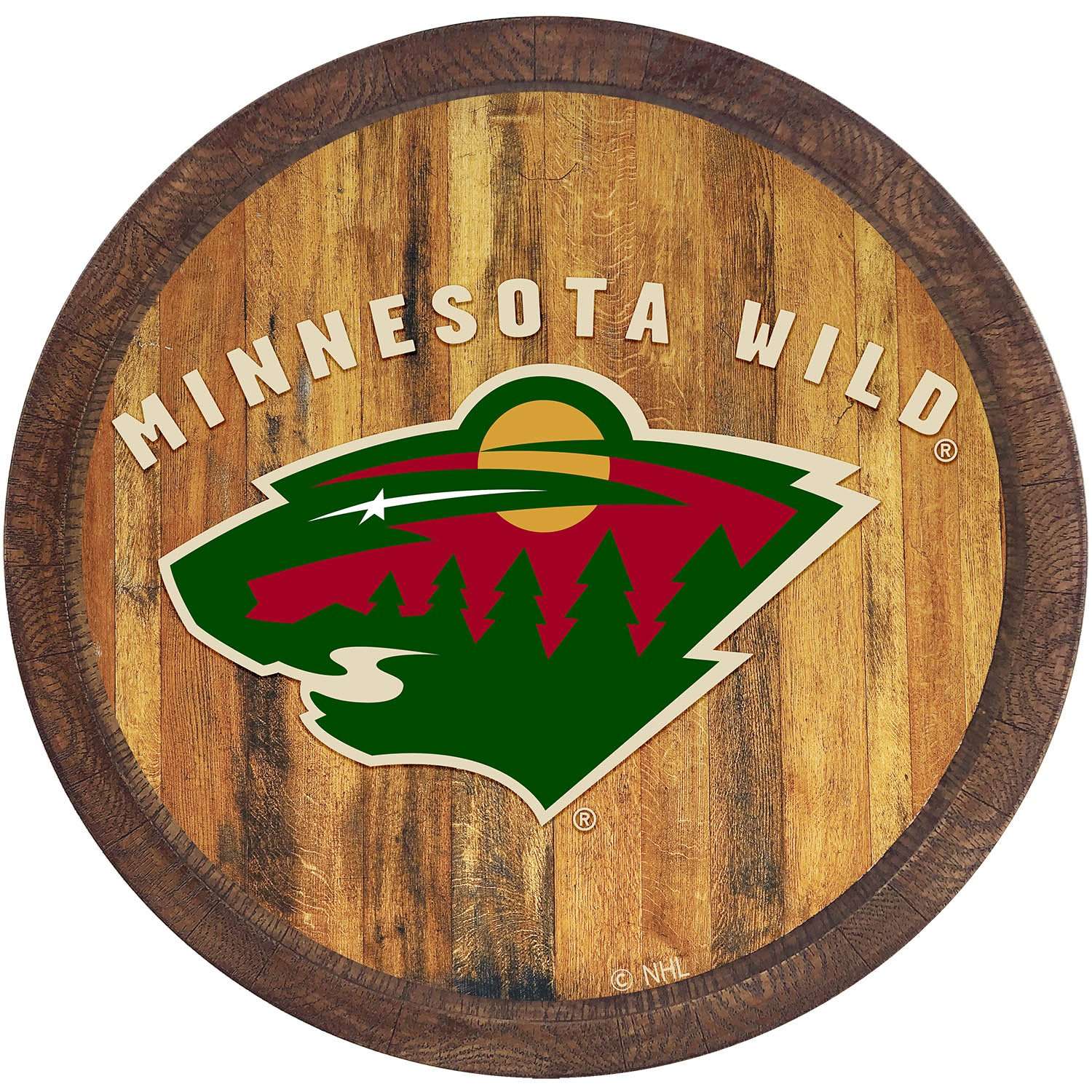 Minnesota Wild: "Faux" Barrel Top Sign  