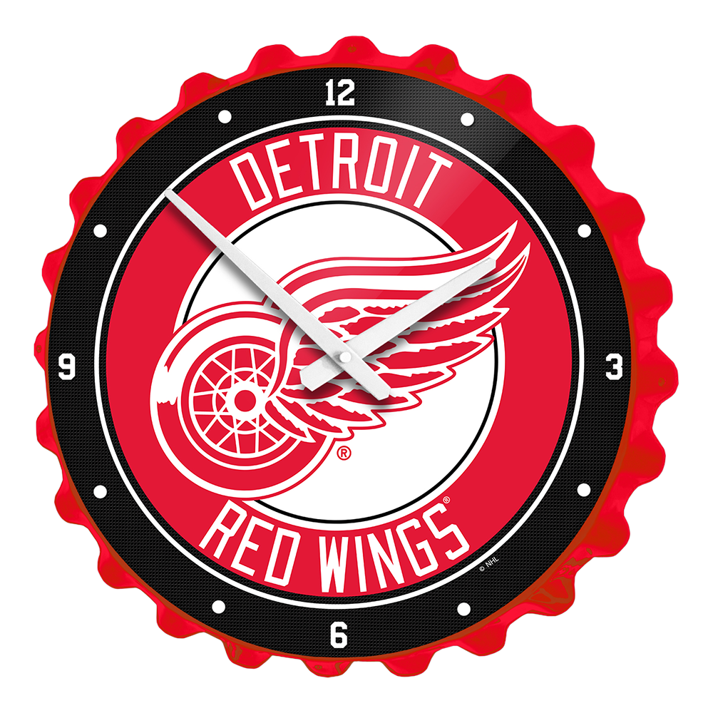 Detroit Red Wings Bottle Cap Wall Clock