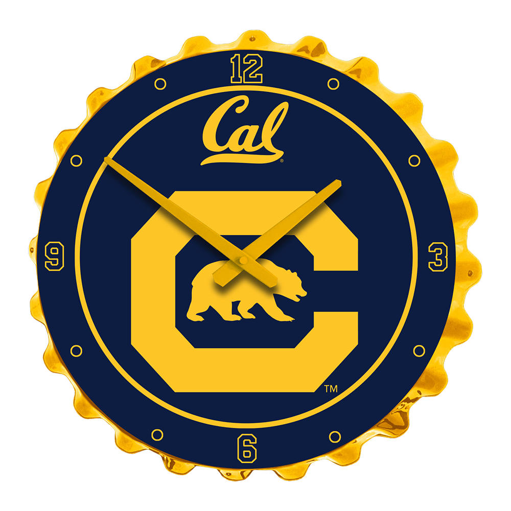 Cal Bears: Block C - Bottle Cap Wall Clock