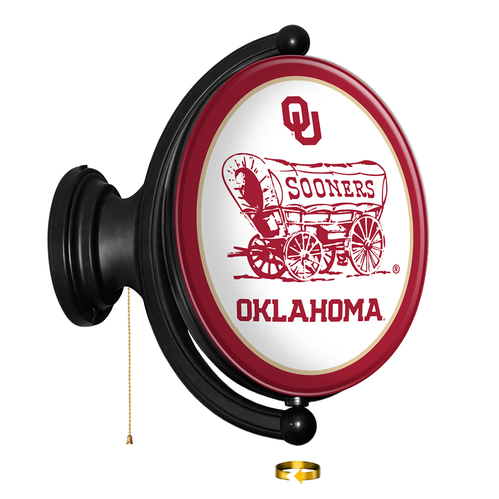 Oklahoma Sooners: Schooner - Original Oval Rotating Lighted Wall Sign