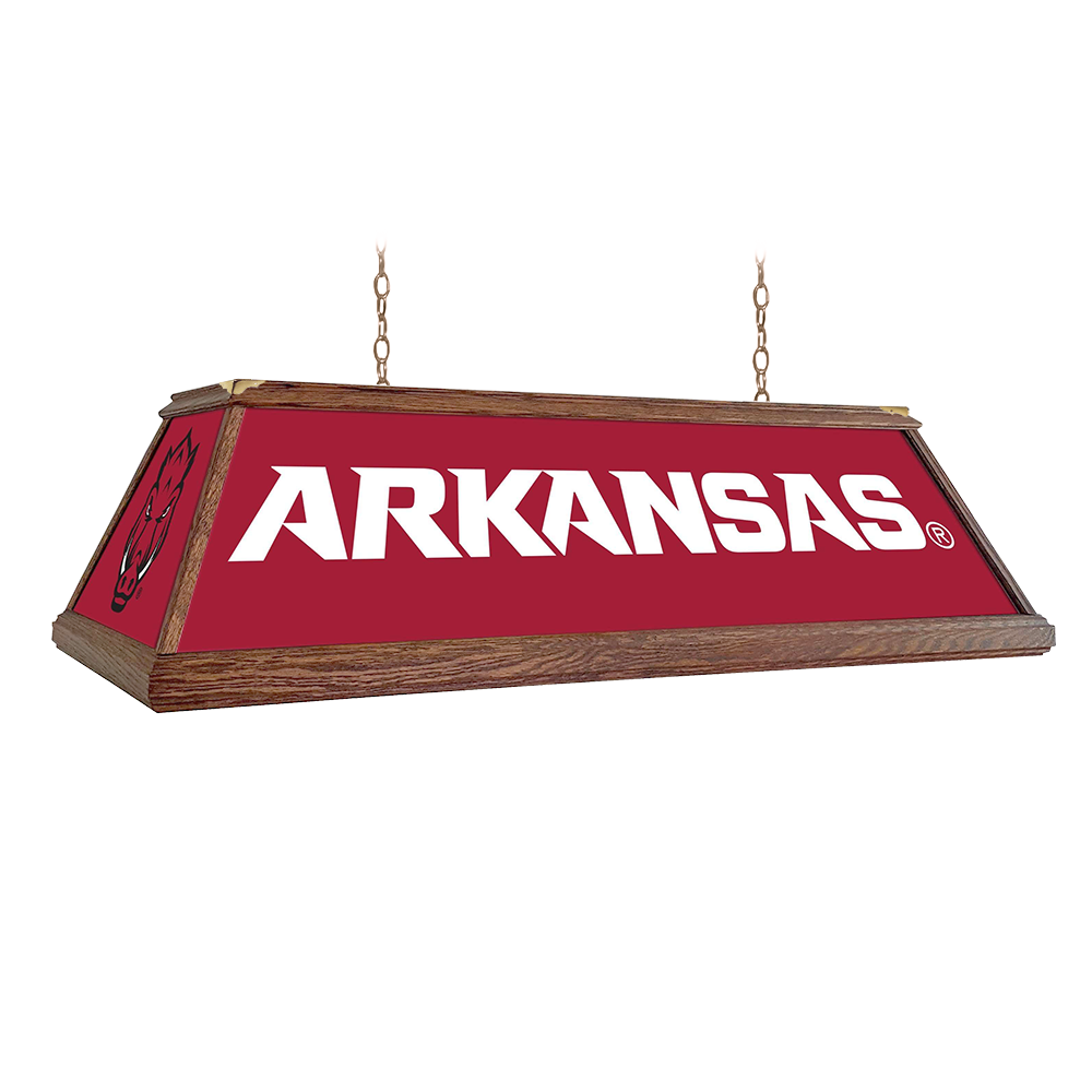 Arkansas Razorbacks: Premium Wood Pool Table Light