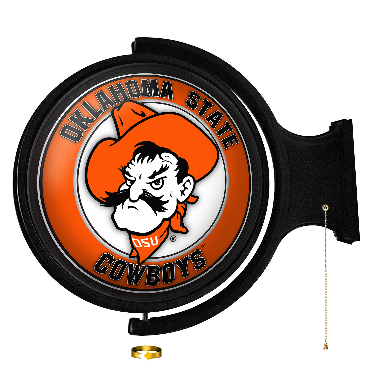 Oklahoma State Cowboys: Pete - Original Round Rotating Lighted Wall Sign