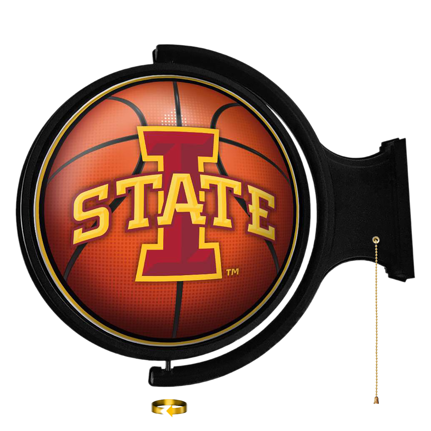 Iowa State Cyclones: Basketball - Original Round Rotating Lighted Wall Sign